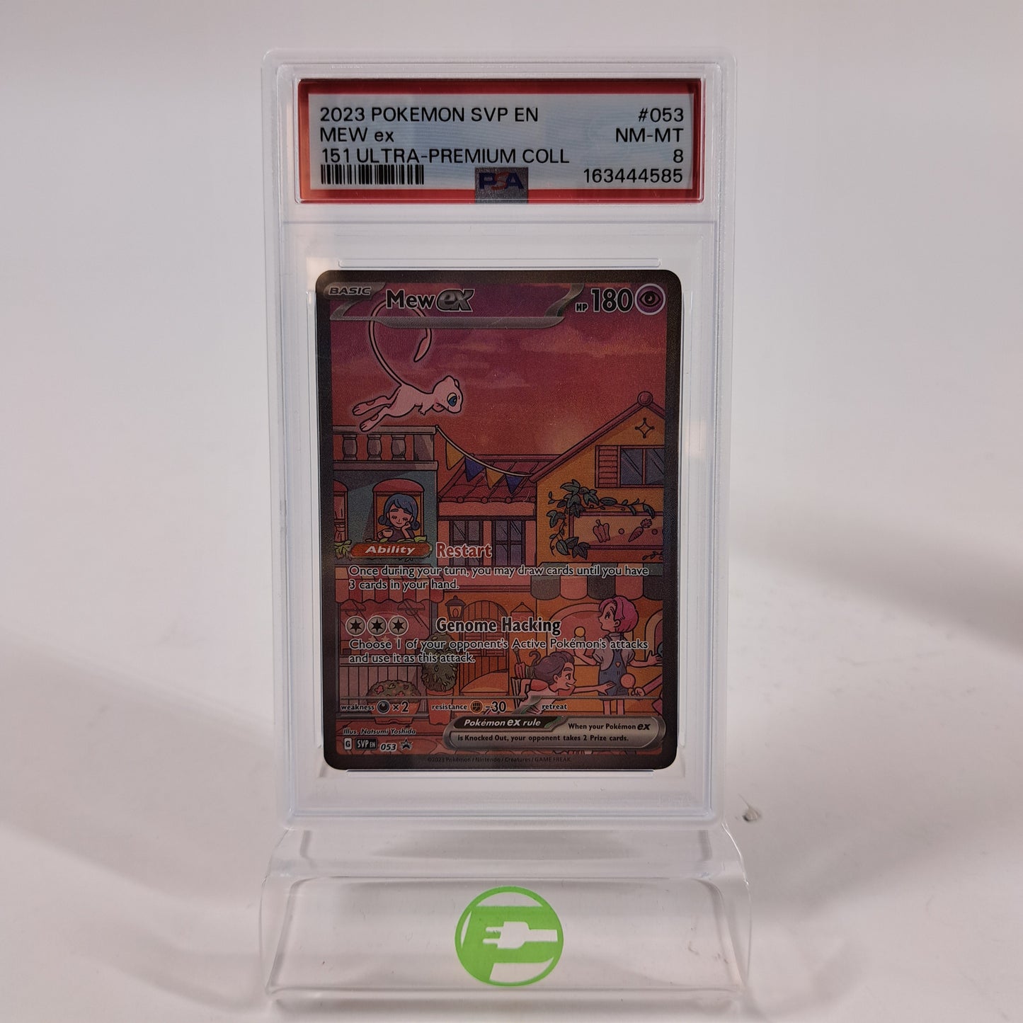 Pokémon TCG Scarlet & Violet Mew ex & Mewtwo 053, 052 Holo English PSA 8