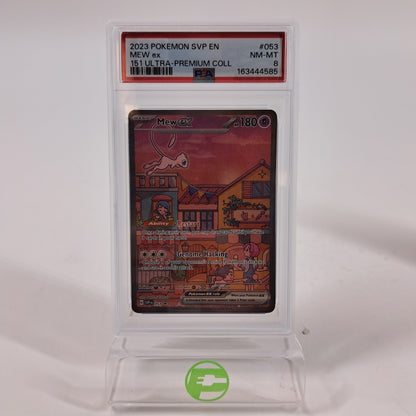 Pokémon TCG Scarlet & Violet Mew ex & Mewtwo 053, 052 Holo English PSA 8