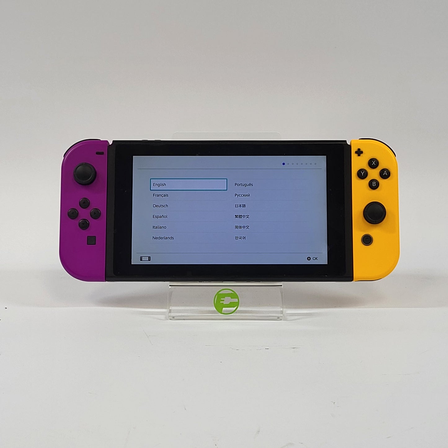 Nintendo Switch v1 Console Gaming System HAC-001 Purple/Orange  256GB SD Card