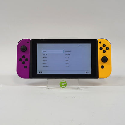 Nintendo Switch v1 Console Gaming System HAC-001 Purple/Orange  256GB SD Card