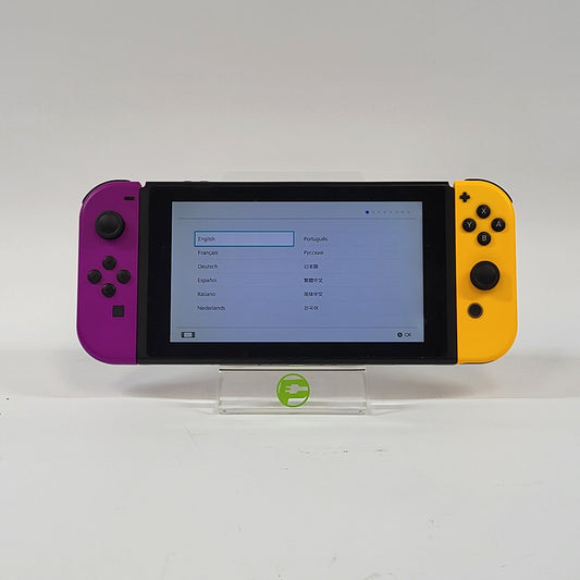 Nintendo Switch v1 Console Gaming System HAC-001 Purple/Orange  256GB SD Card