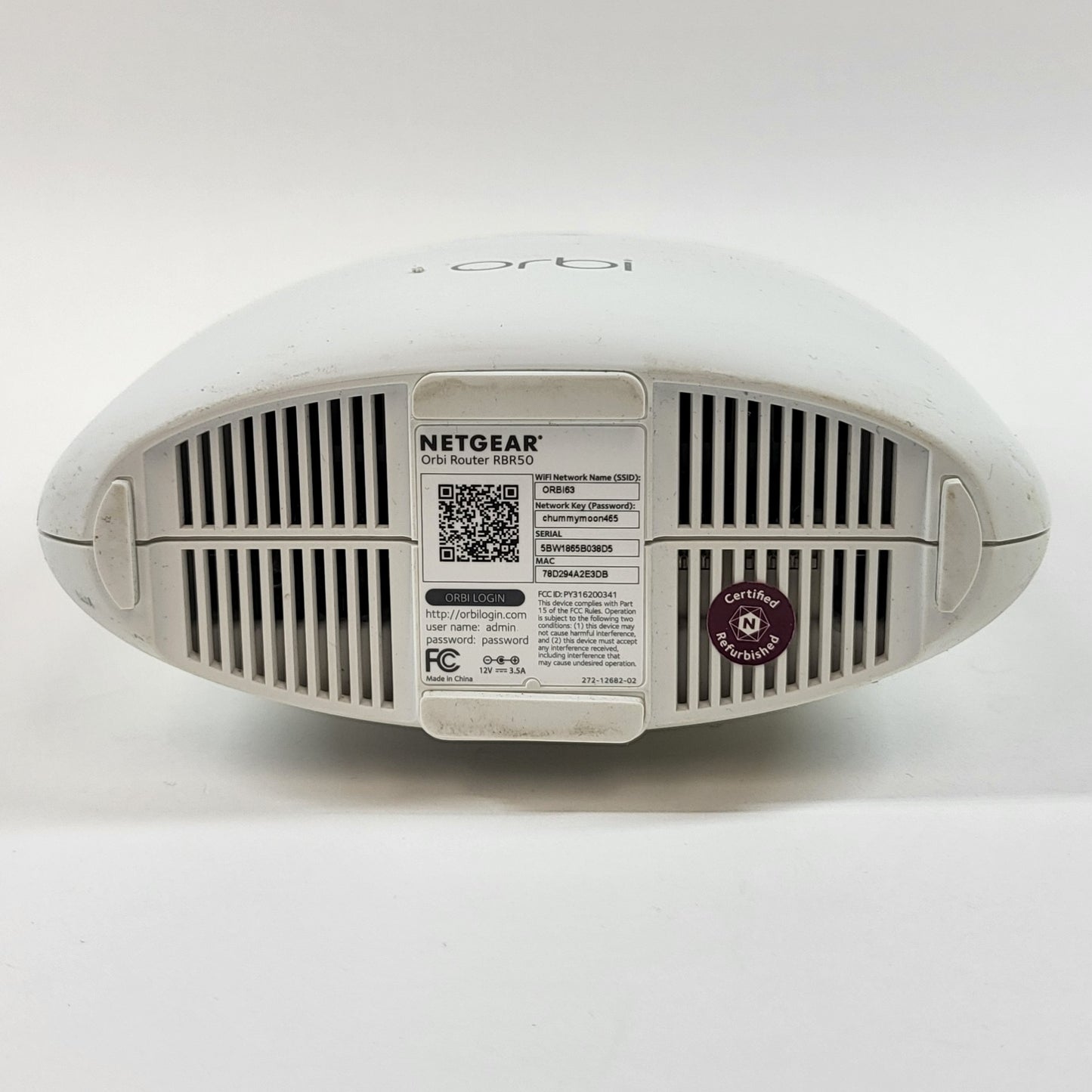 NETGEAR Orbi Tri Band WiFi 5 RBR50 AC3000 WiFi Router