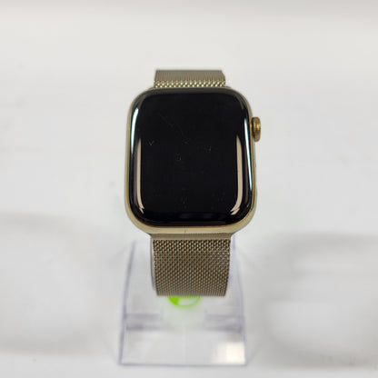 GPS Only Apple Watch Series 8 Gold Radiant Gold Milanese Loop MNKP3LL/A