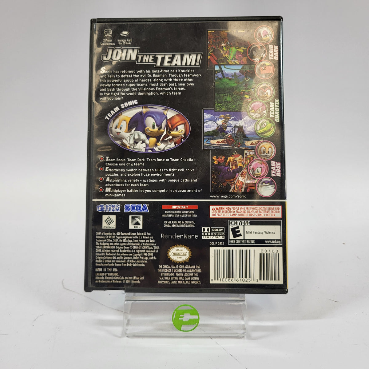 Sonic Heroes [Player's Choice] (Nintendo GameCube, 2003)