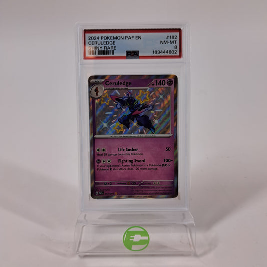 Pokémon TCG Paldean Fates Ceruledge 162/091 Holo Textured English PSA 8