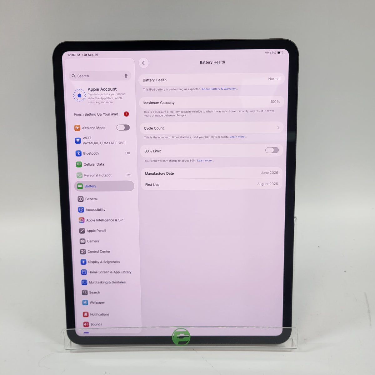 Factory Unlocked Apple iPad Pro 13" M5 256GB Space Black ME7W4LL/A