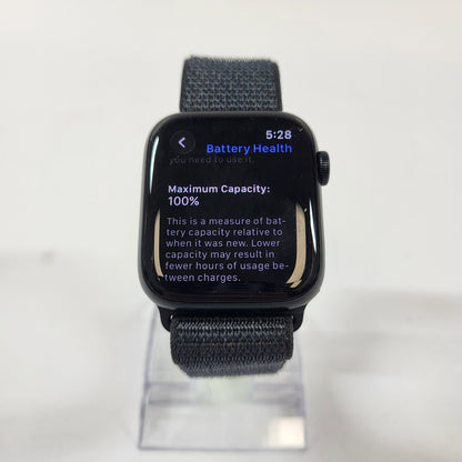 GPS Only Apple Watch SE 2nd Gen 44MM Midnight Aluminum Ink Sport Loop MXEP3LL/A
