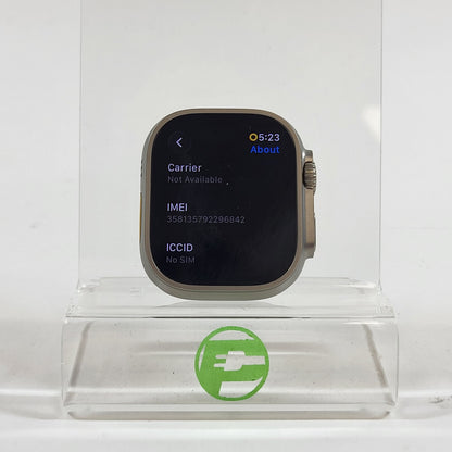 Unlocked Apple Watch Ultra 3 49MM Natural Titanium Anchor Blue Ocean Band
