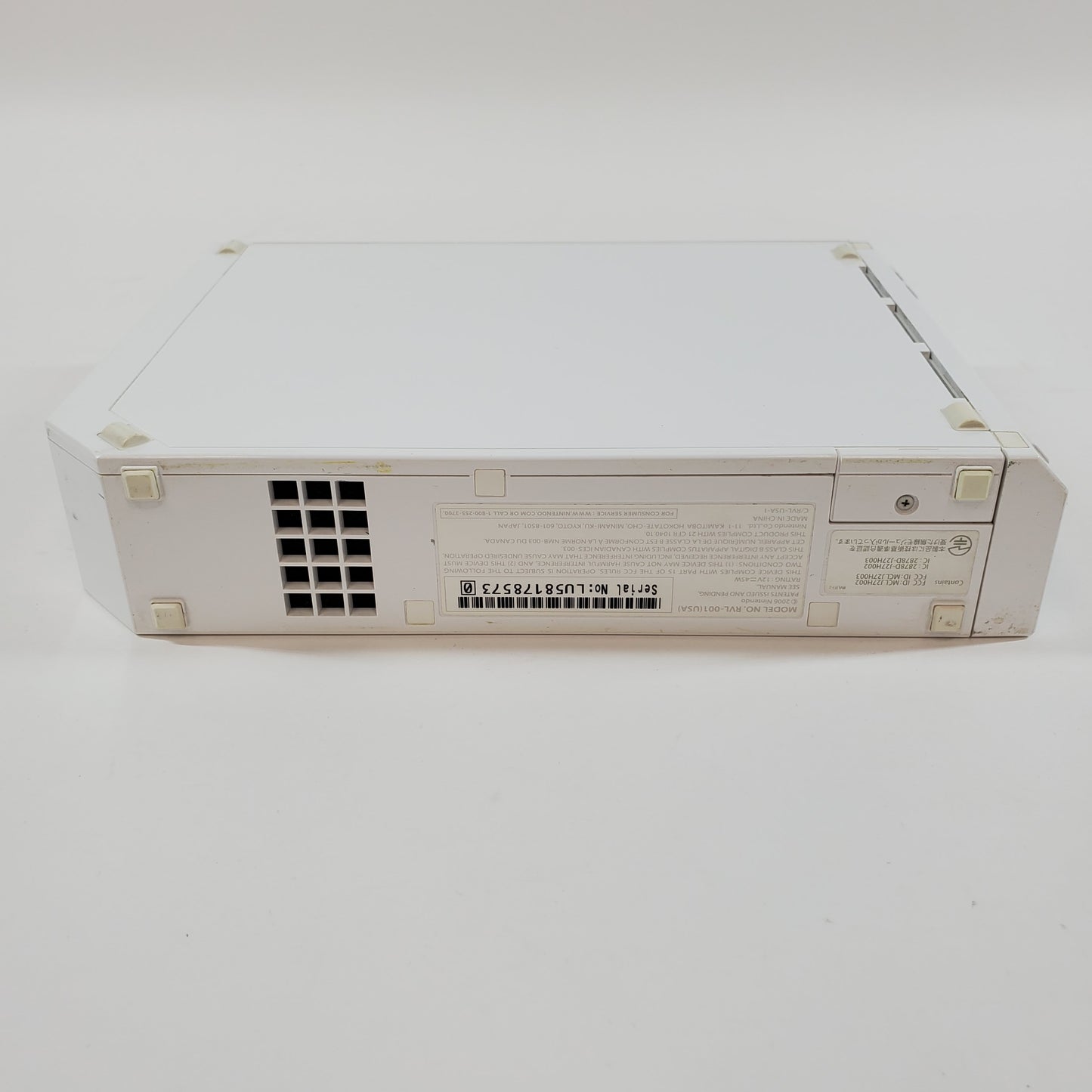 Nintendo Wii Video Game Console RVL-001 White