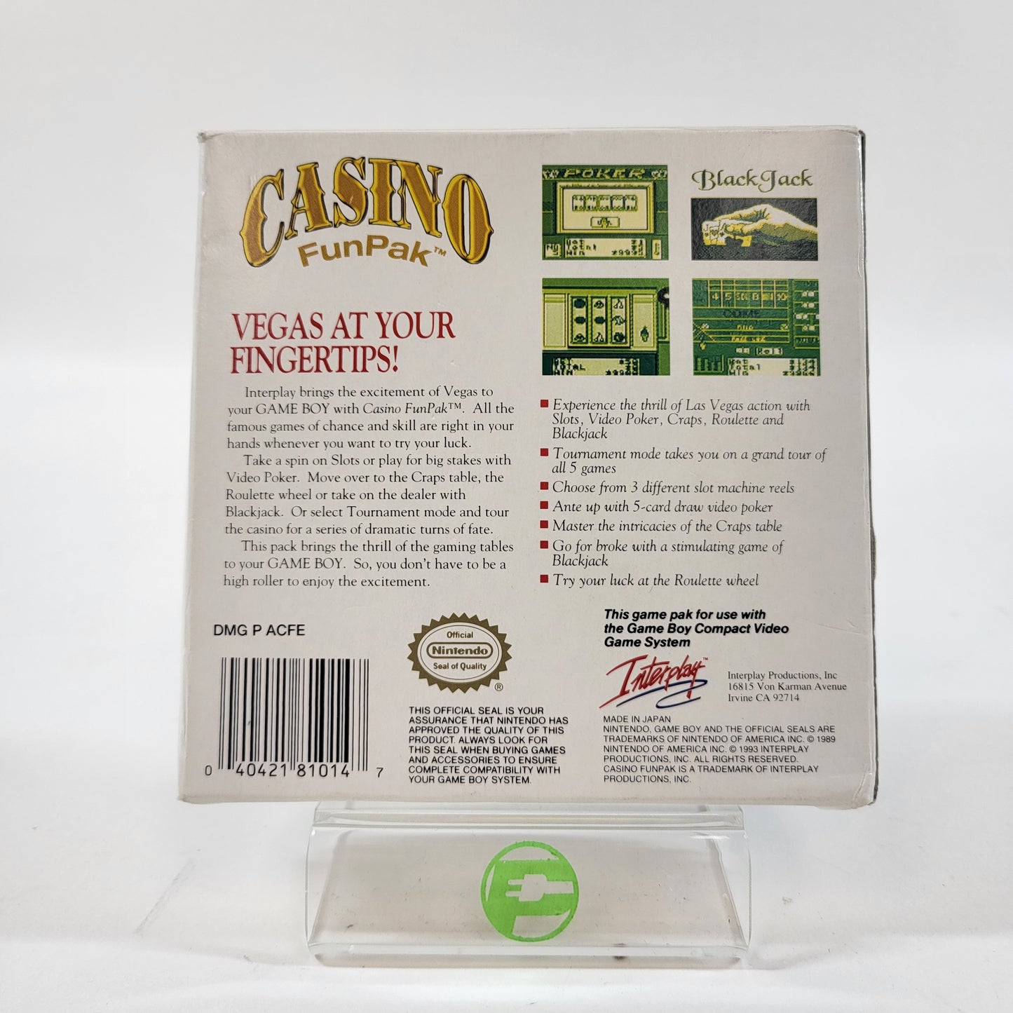 Casino FunPak (Nintendo GameBoy, 1994)