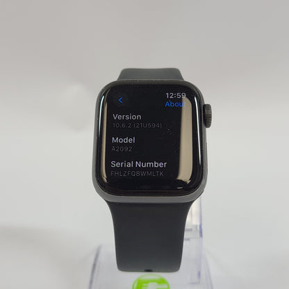 GPS Only Apple Watch Series 5 40MM Space Gray Aluminum Black Sport Band A2092