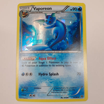 Pokémon TCG Ancient Origins Vaporeon 22/98 Holo English
