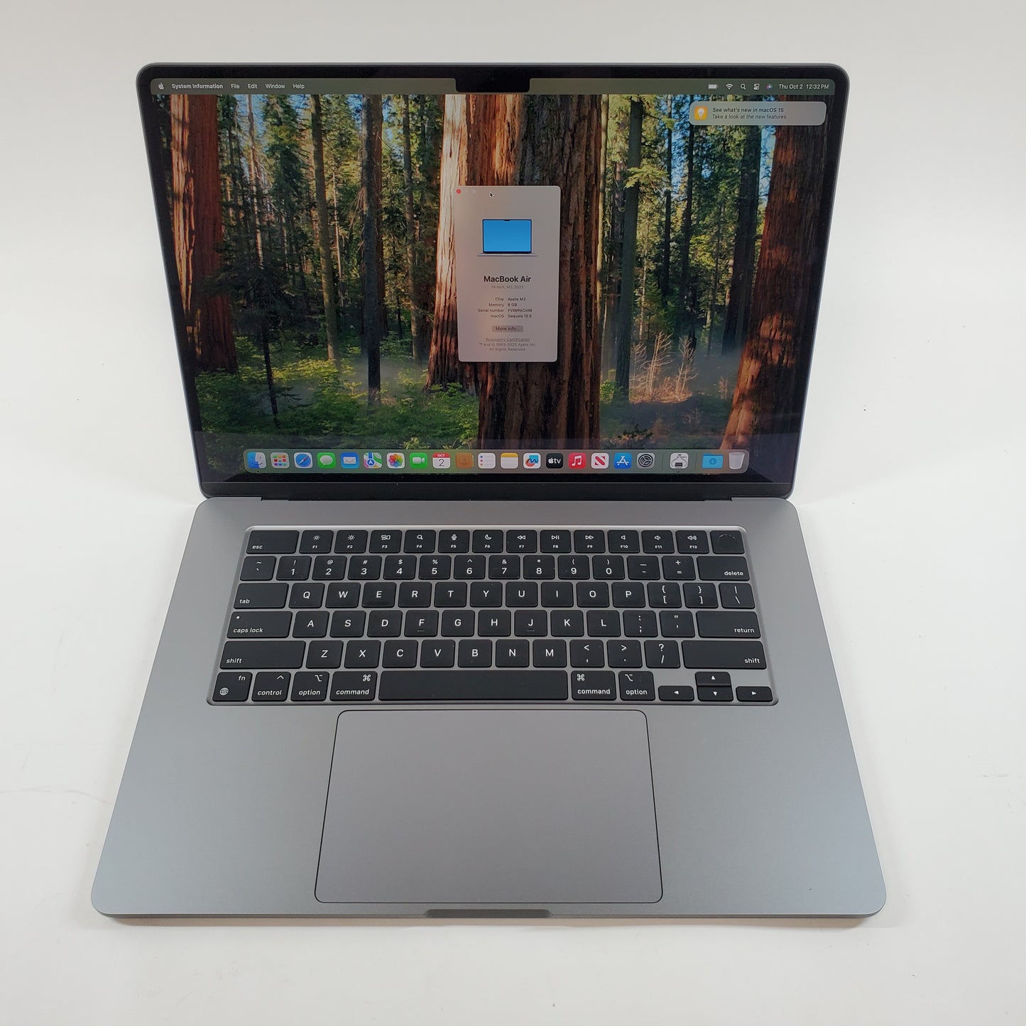 2023 Apple MacBook Air 15" M2 10C GPU 3.5GHz 8GB RAM 256GB SSD A2941