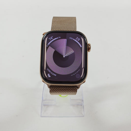 Unlocked Apple Watch Series 10 46MM Gold Titanium Gold Milanese Loop MX003LW/A