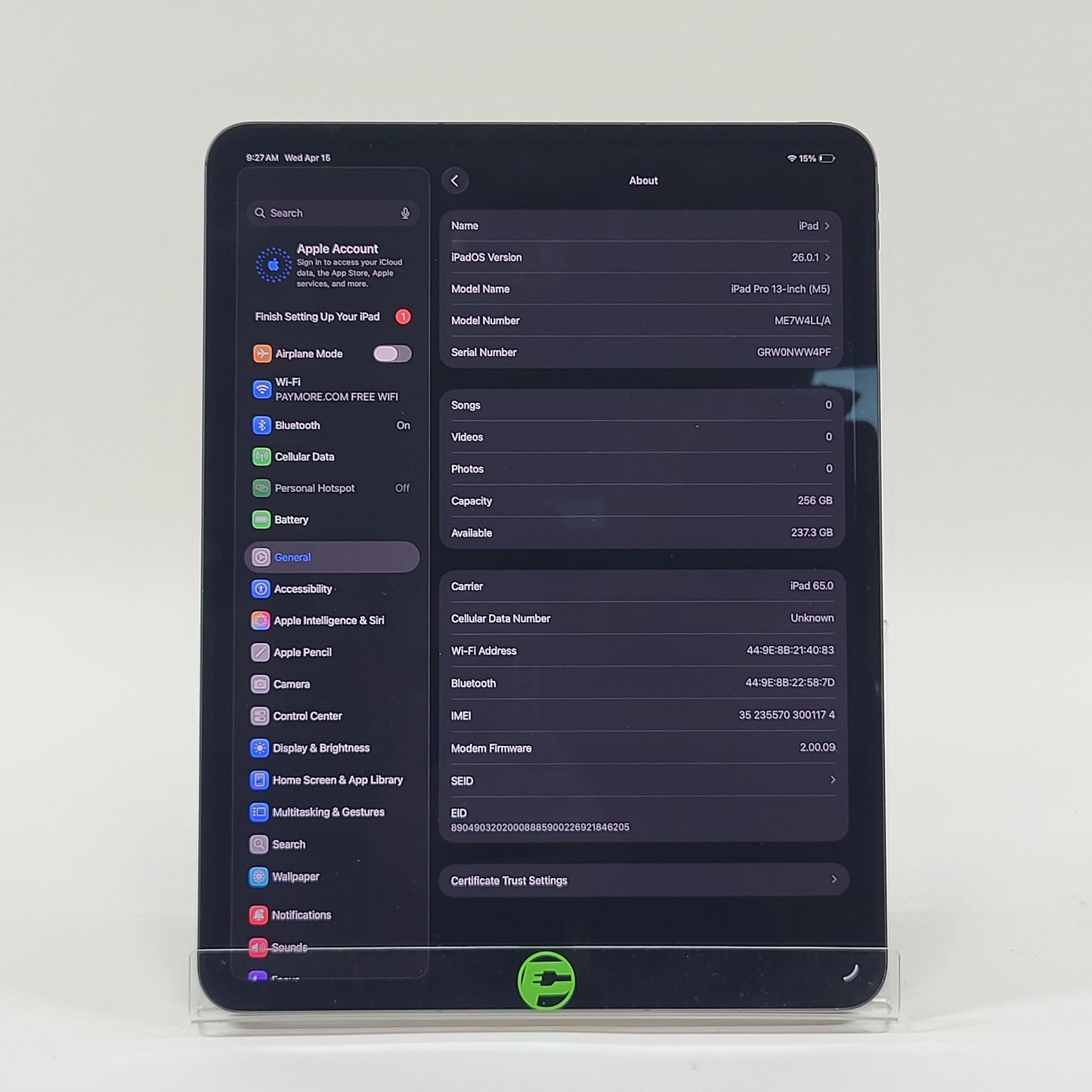 WiFi Only Apple iPad Pro 13" M5 256GB Silver ME7W4LL/A