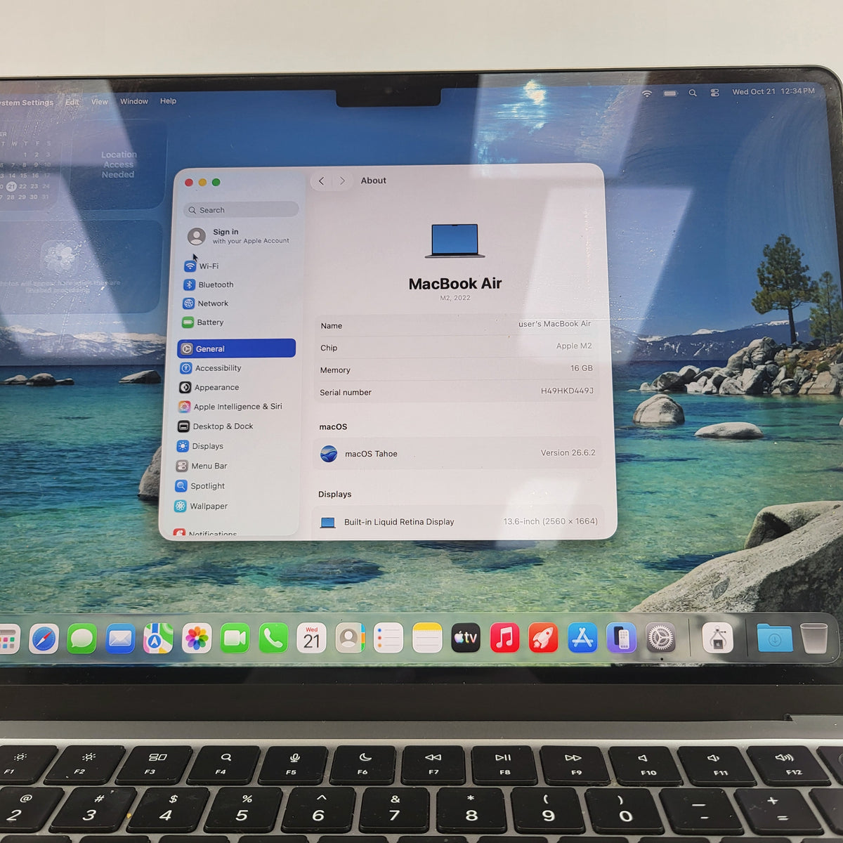 2022 Apple MacBook Air 13.6" M2 10C GPU 3.5GHz 16GB RAM 1TB SSD A2681