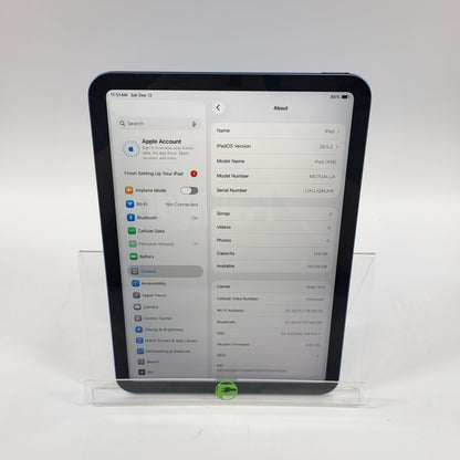 Factory Unlocked Apple iPad 11" (A16) 128GB Blue MD7G4LL/A