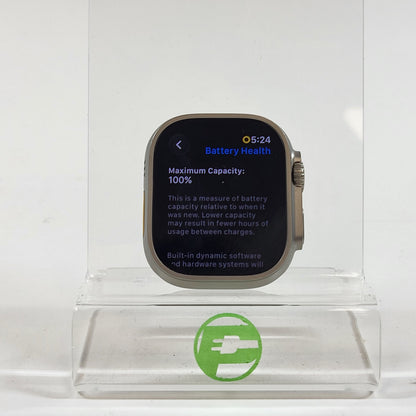Unlocked Apple Watch Ultra 3 49MM Natural Titanium Anchor Blue Ocean Band