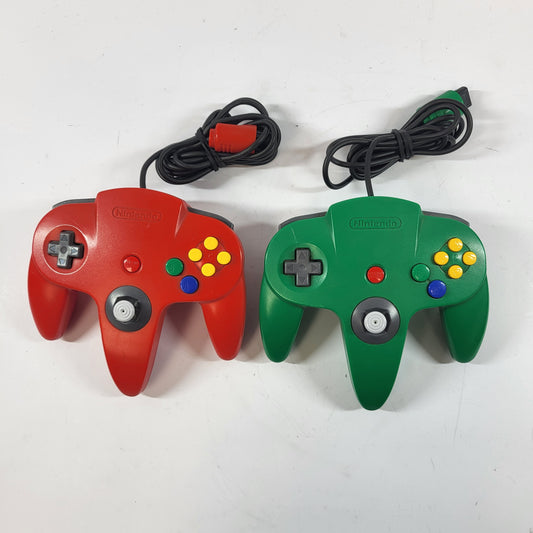 Used Lot of 2 Nintendo  64 N64 Wired Controllers