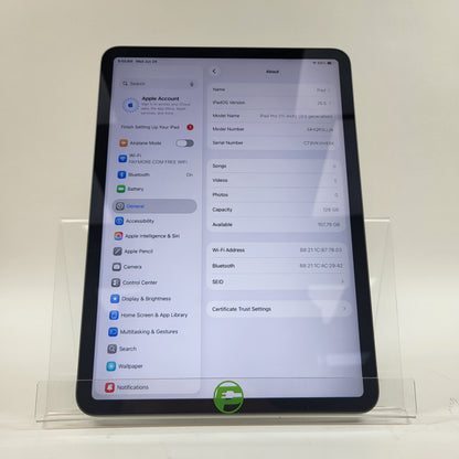 WiFi Only Apple iPad Pro 11" 3rd Gen 128GB Space Gray MHQR3LL/A