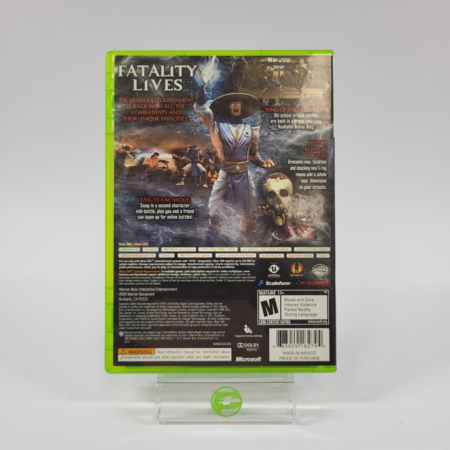 Mortal Kombat (Microsoft Xbox 360, 2011)