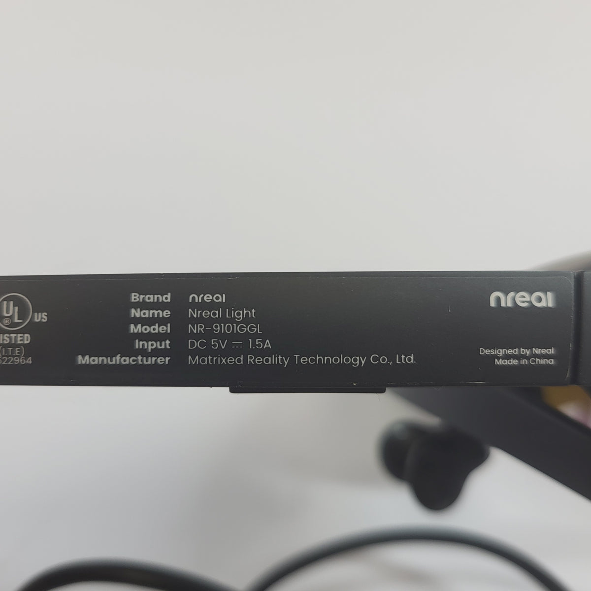 Nreal Nreal Light Black Standard NR-9101GGL AI Smart Glasses