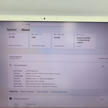 Acer ConceptD CN515-51 15.6" i7-8705G 16GB RAM 512GB SSD AMD Radeon RX Vega M GL