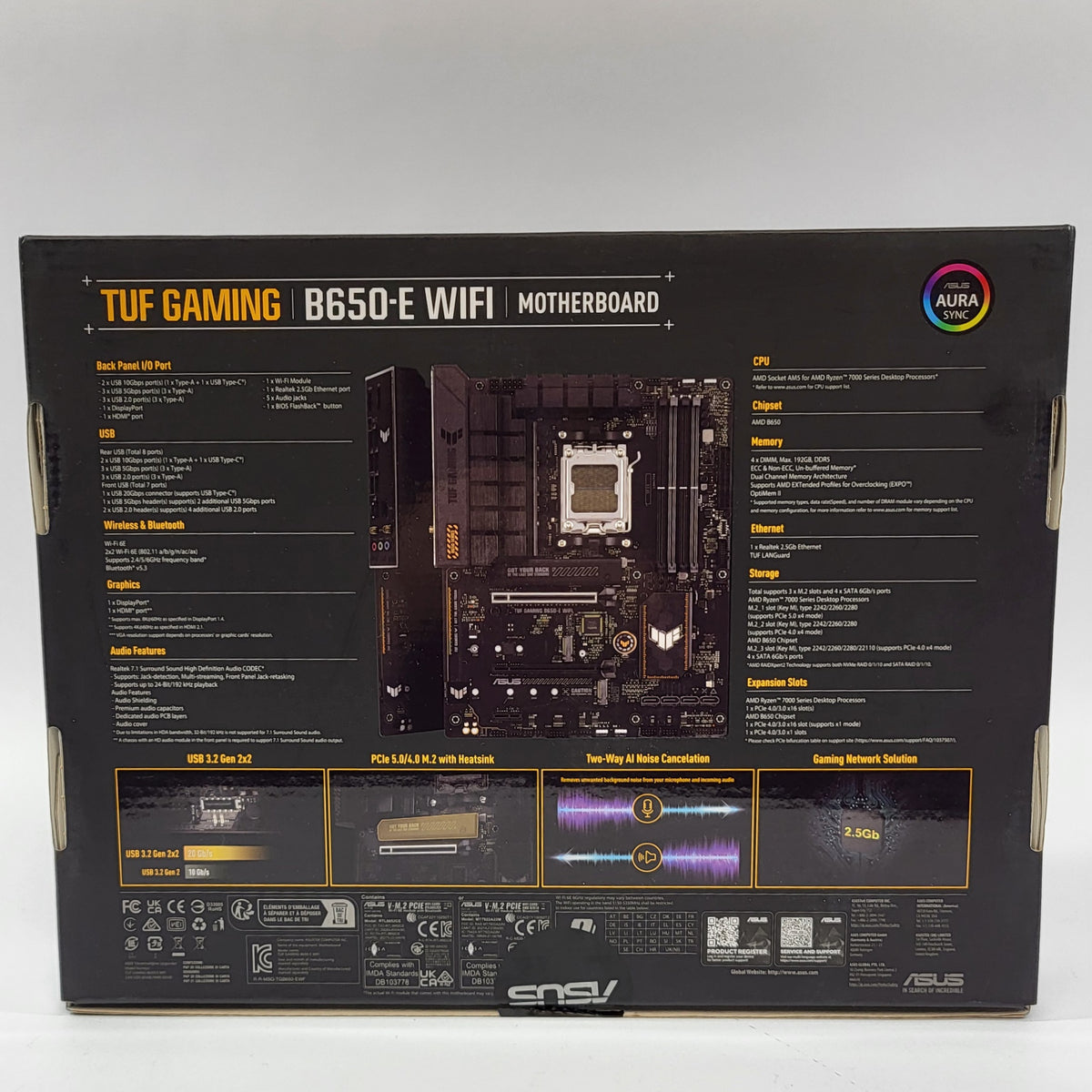 Asus TUF GAMING B650-E WIFI AM5 ATX AMD DDR5 Motherboard