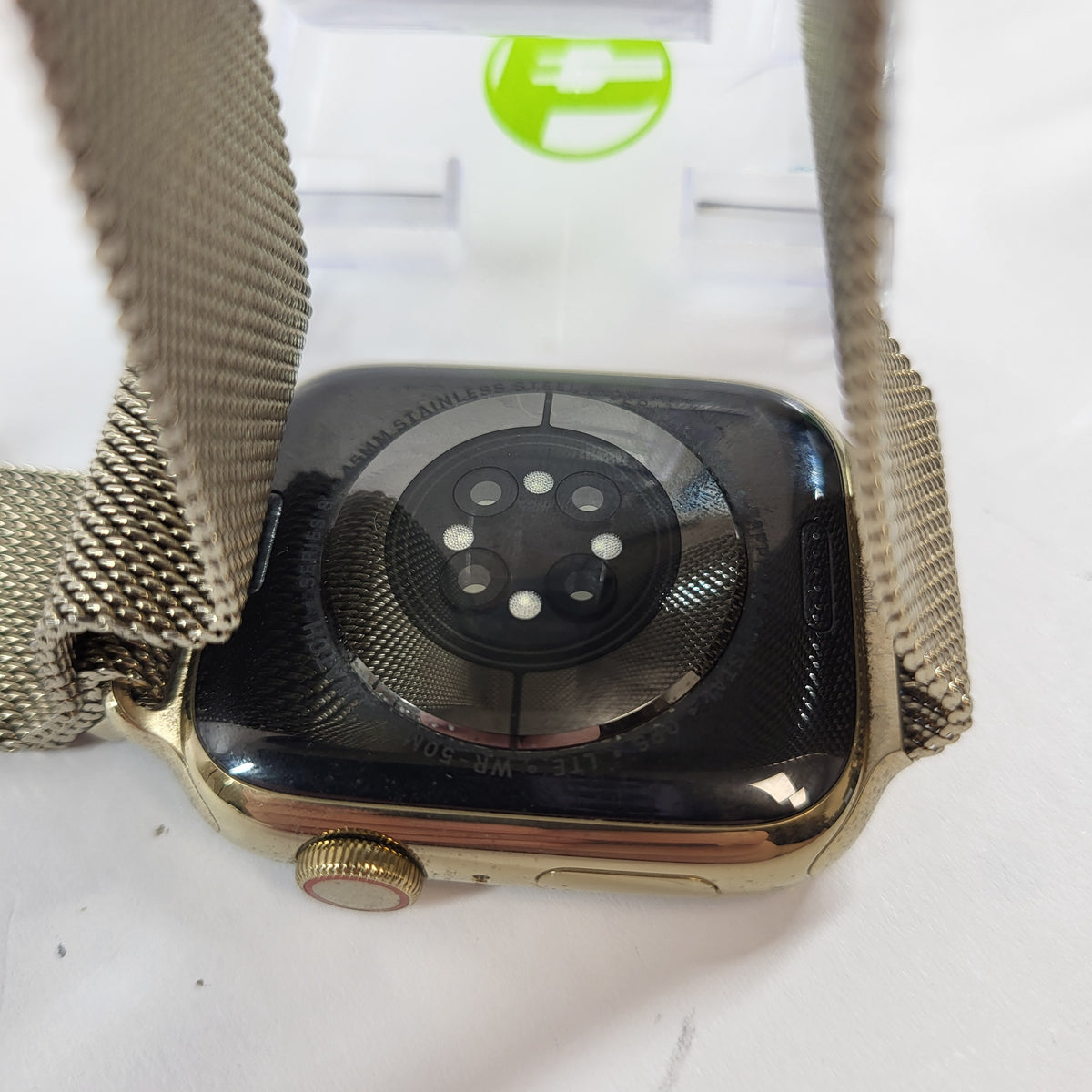 GPS Only Apple Watch Series 8 Gold Radiant Gold Milanese Loop MNKP3LL/A