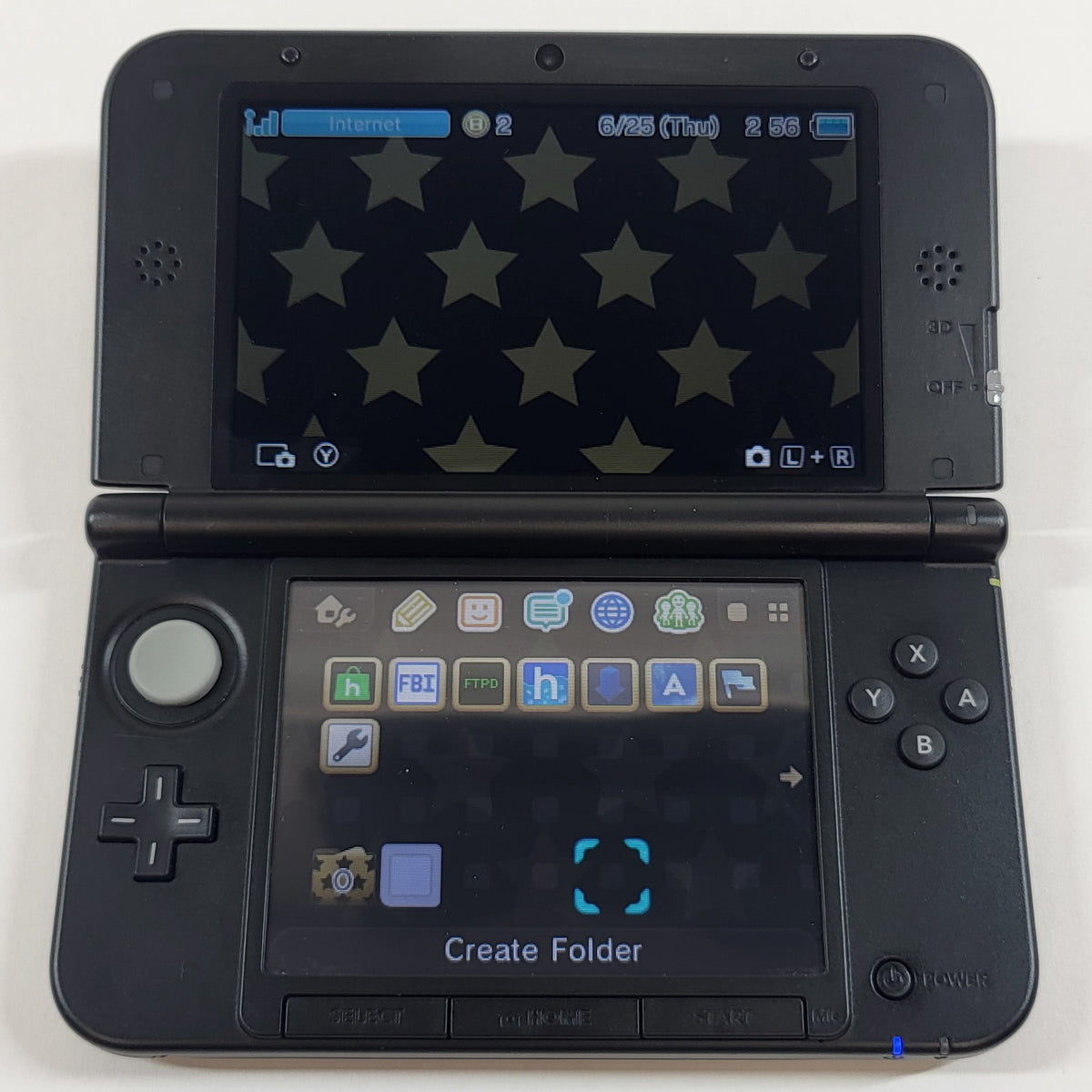Nintendo 3DS XL Handheld Game Console SPR-001 Black MODDED
