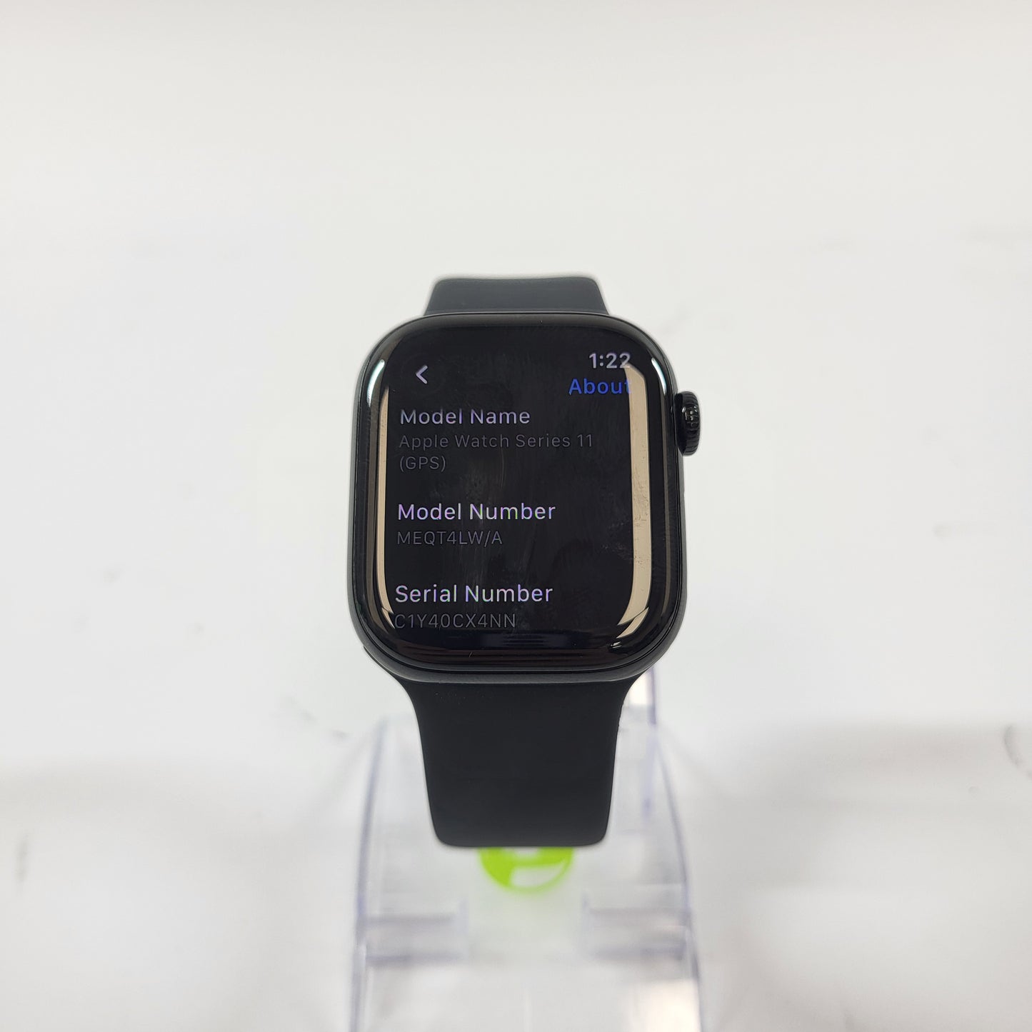 GPS Only Apple Watch Series 11 42MM Jet Black Aluminum Black Sport Band 