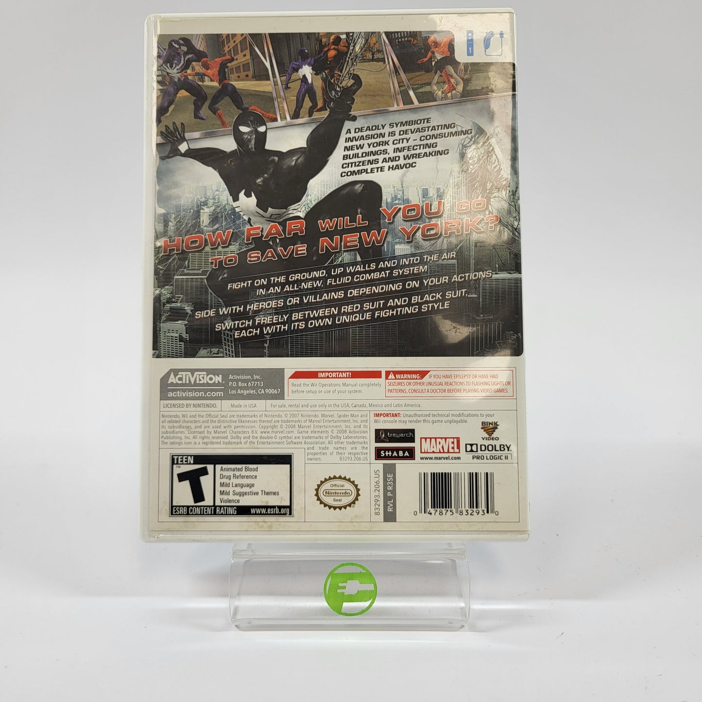 Spiderman Web of Shadows (Nintendo Wii, 2008)