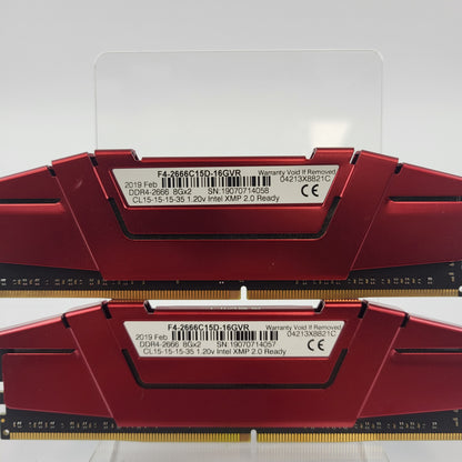 G.Skill Ripjaws V 16GB (2x8GB) RAM DDR4 2666MHz F4-2666C15D-16GVR