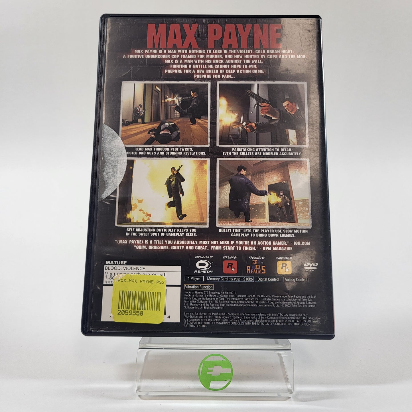 Max Payne [Greatest Hits] (Sony PlayStation 2 PS2, 2001)