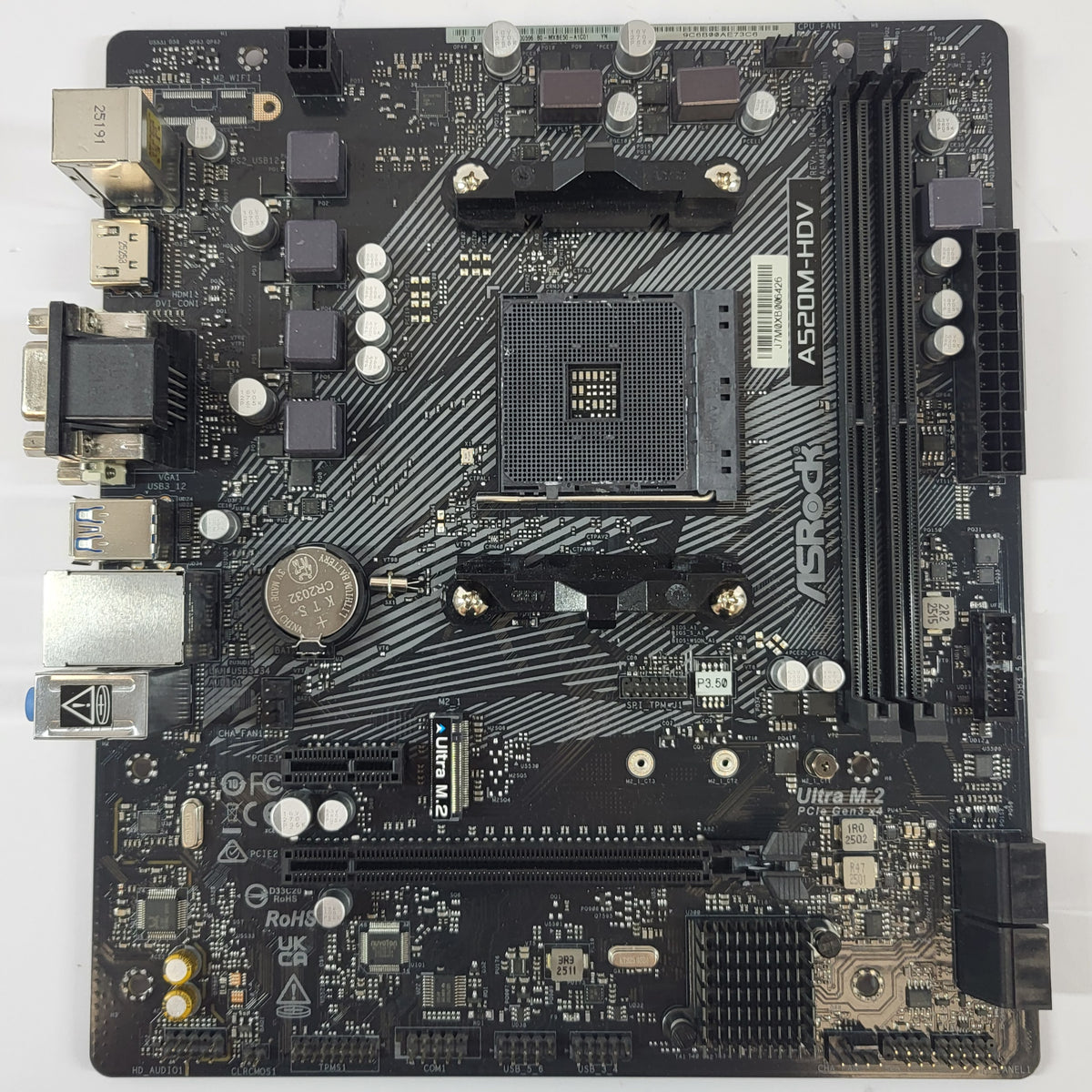 AsRock A520M-HDV AM4 mATX AMD DDR4 Motherboard