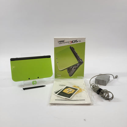 New New Nintendo 3DS XL Handheld Game Console Black/Lime Open Box