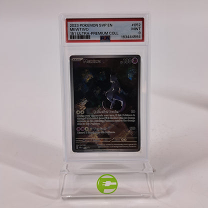 Pokémon TCG 151 UPC Promo Set Mew 053, Mewtwo 052,Metal Mew 205/165 PSA 9, PSA 8