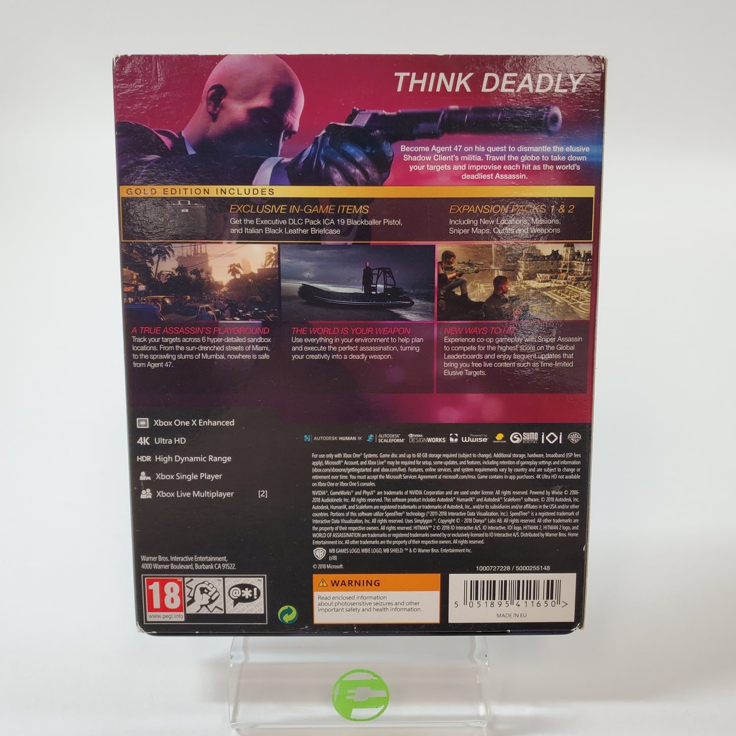 Hitman 2 [Gold Edition] (Microsoft Xbox One, 2018) PAL