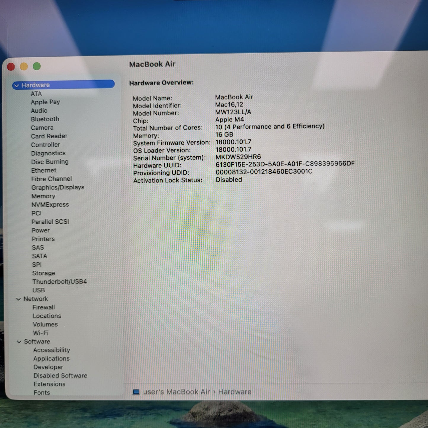 2025 Apple MacBook Air 13.6" M4 8C GPU 4.5GHz 16GB RAM 256GB SSD A3240