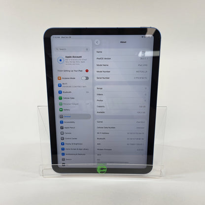 Factory Unlocked Apple iPad 11" (A16) 128GB Blue MD7G4LL/A