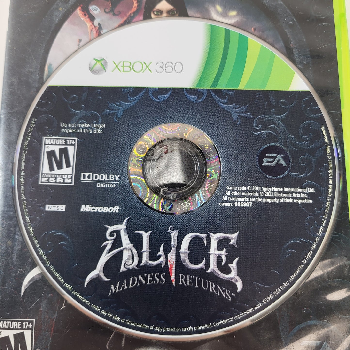 Alice: Madness Returns (Microsoft Xbox 360, 2011)