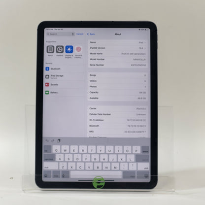 Factory Unlocked Apple iPad Air 5th Gen 64GB Space Gray MM6R3LL/A