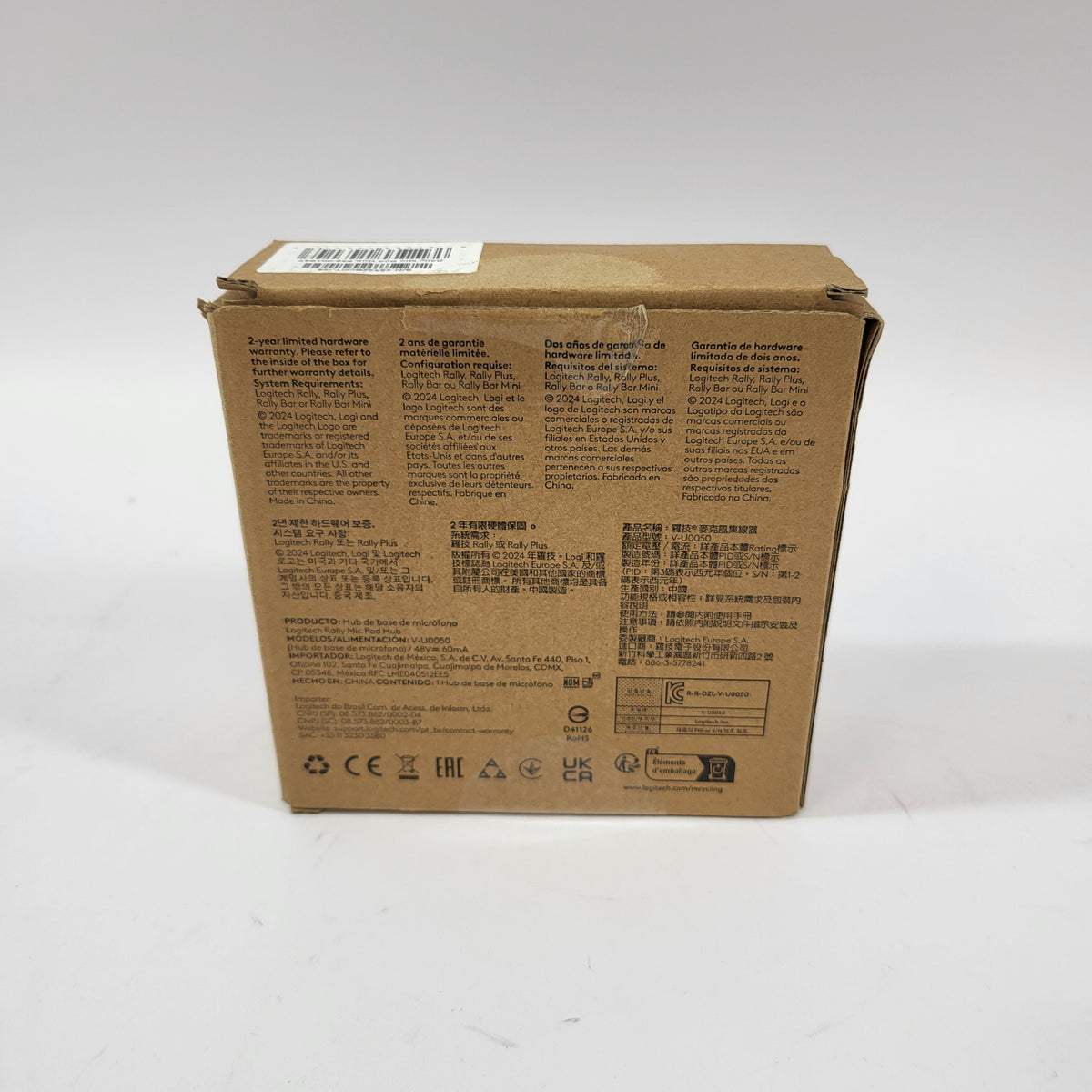Logitech Rally Mic Pod Hub Video Conference Accessory 839-000541 Open Box