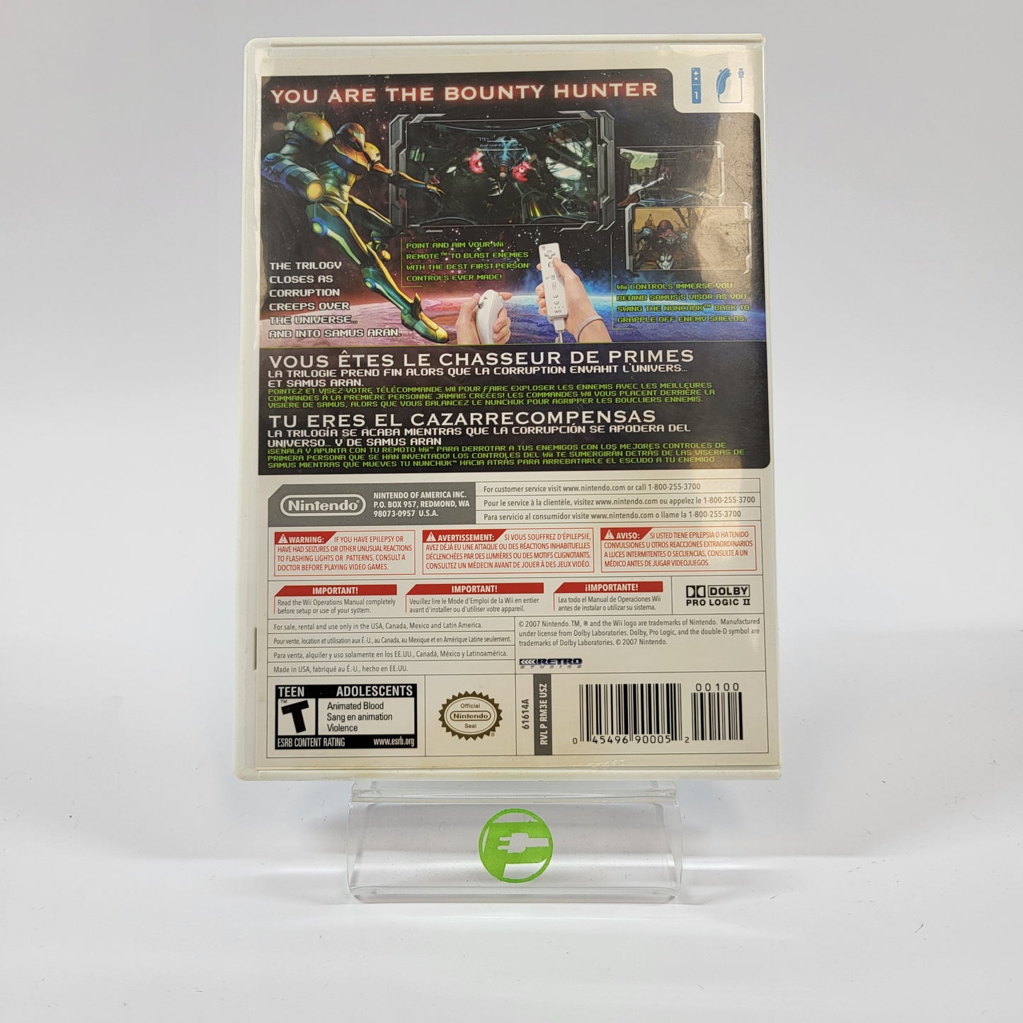 Metroid Prime 3 Corruption (Nintendo Wii, 2007)