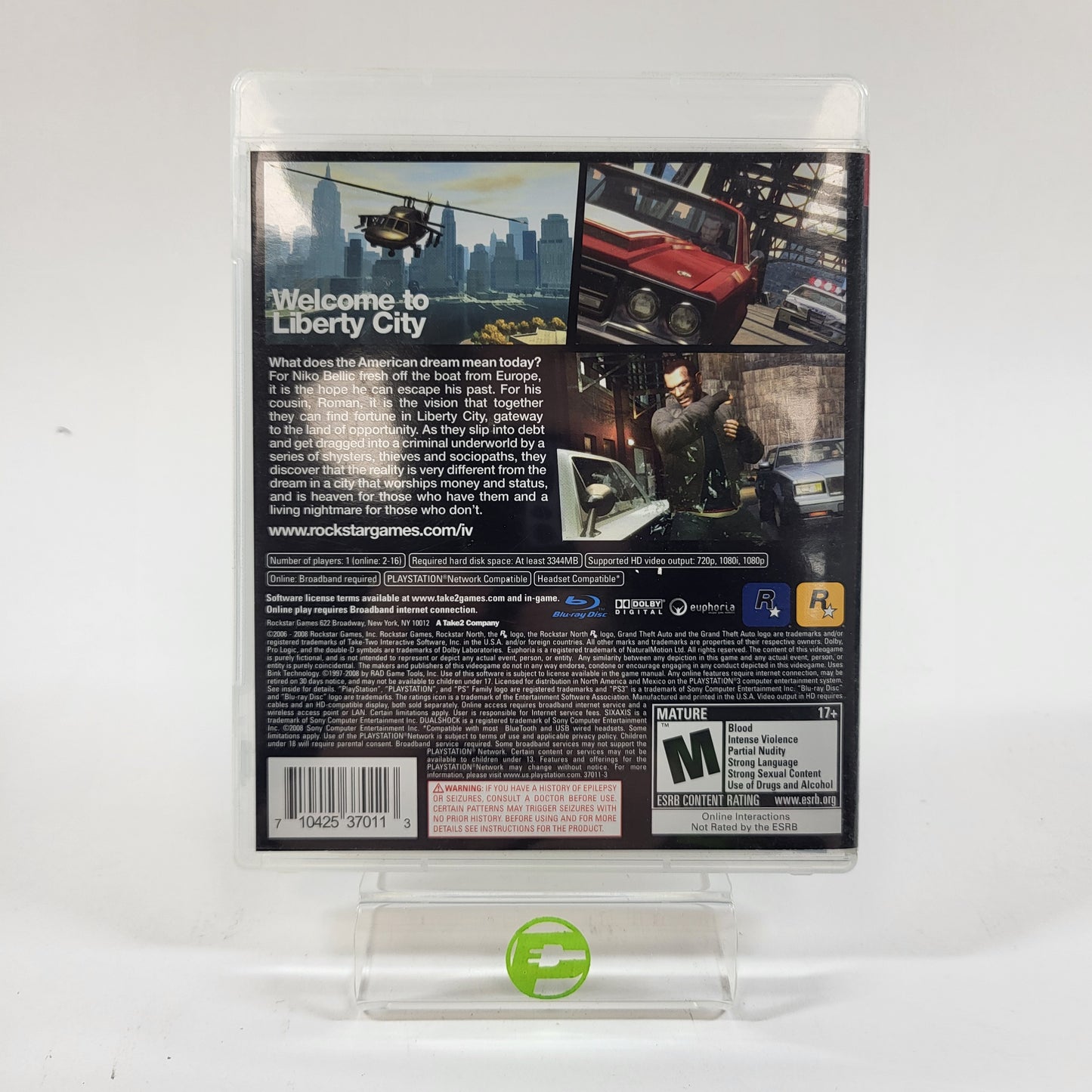 Grand Theft Auto IV (Sony PlayStation 3 PS3, 2008)