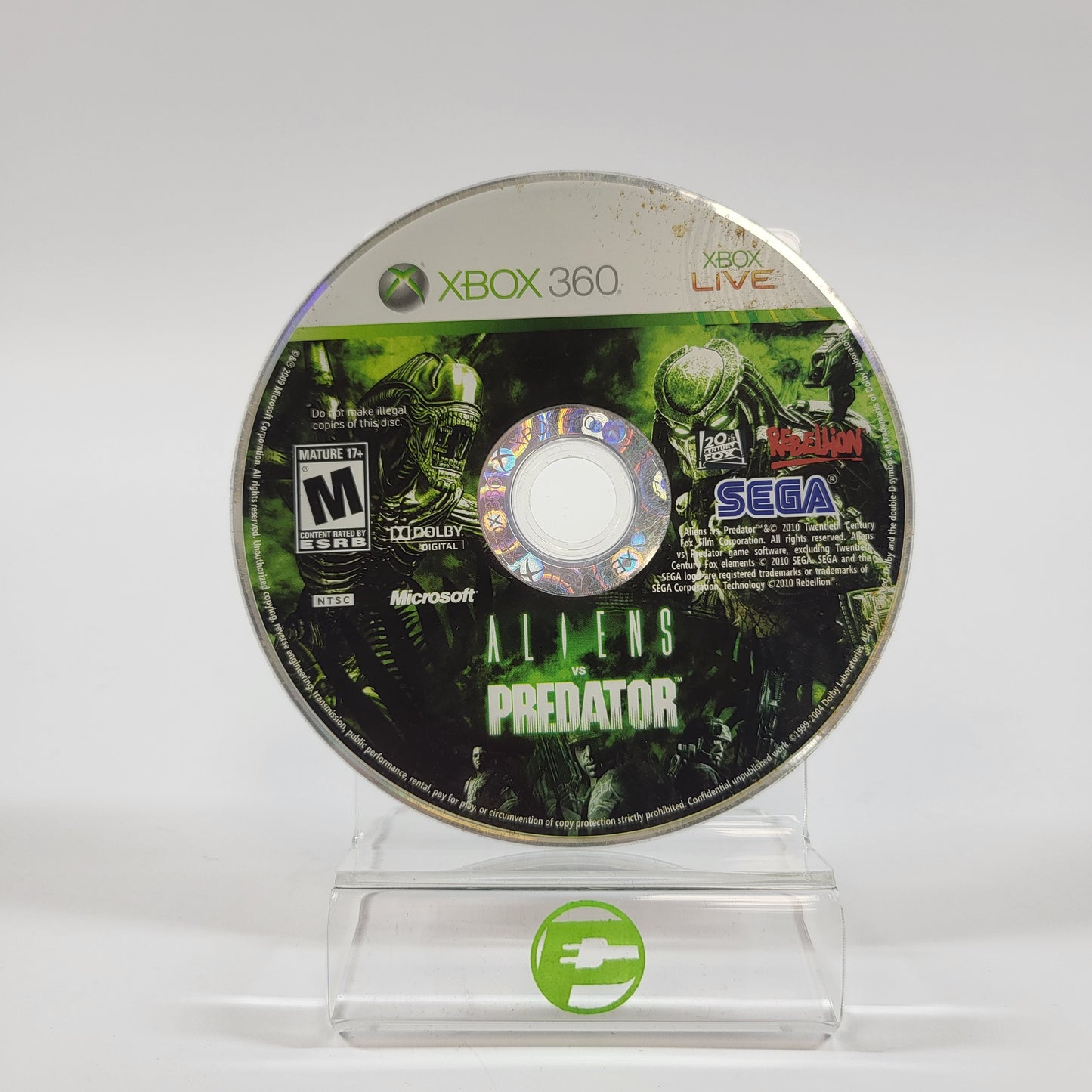 Aliens vs. Predator (Microsoft Xbox 360, 2010) Disc Only