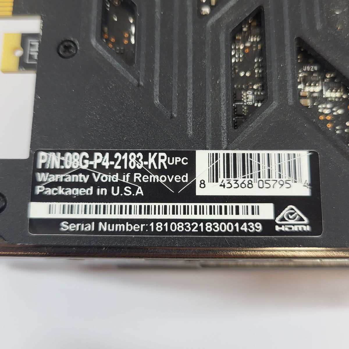 EVGA GeForce RTX 2080 Dual Fan OC 8GB GDDR6 Graphics Card 08G-P4-2183-KR