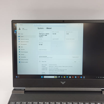 HP Victus 15-fb3093dx 15.6" Ryzen 7 7445HS 3.2GHz 16GB RAM 512GB GeForce RTX 4050