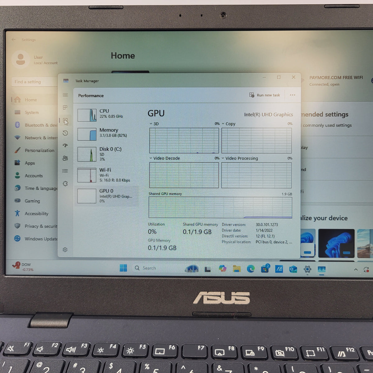 Asus NoteBook L210K 11.6 Celeron N4500 1.1GHz 4GB RAM 128GB