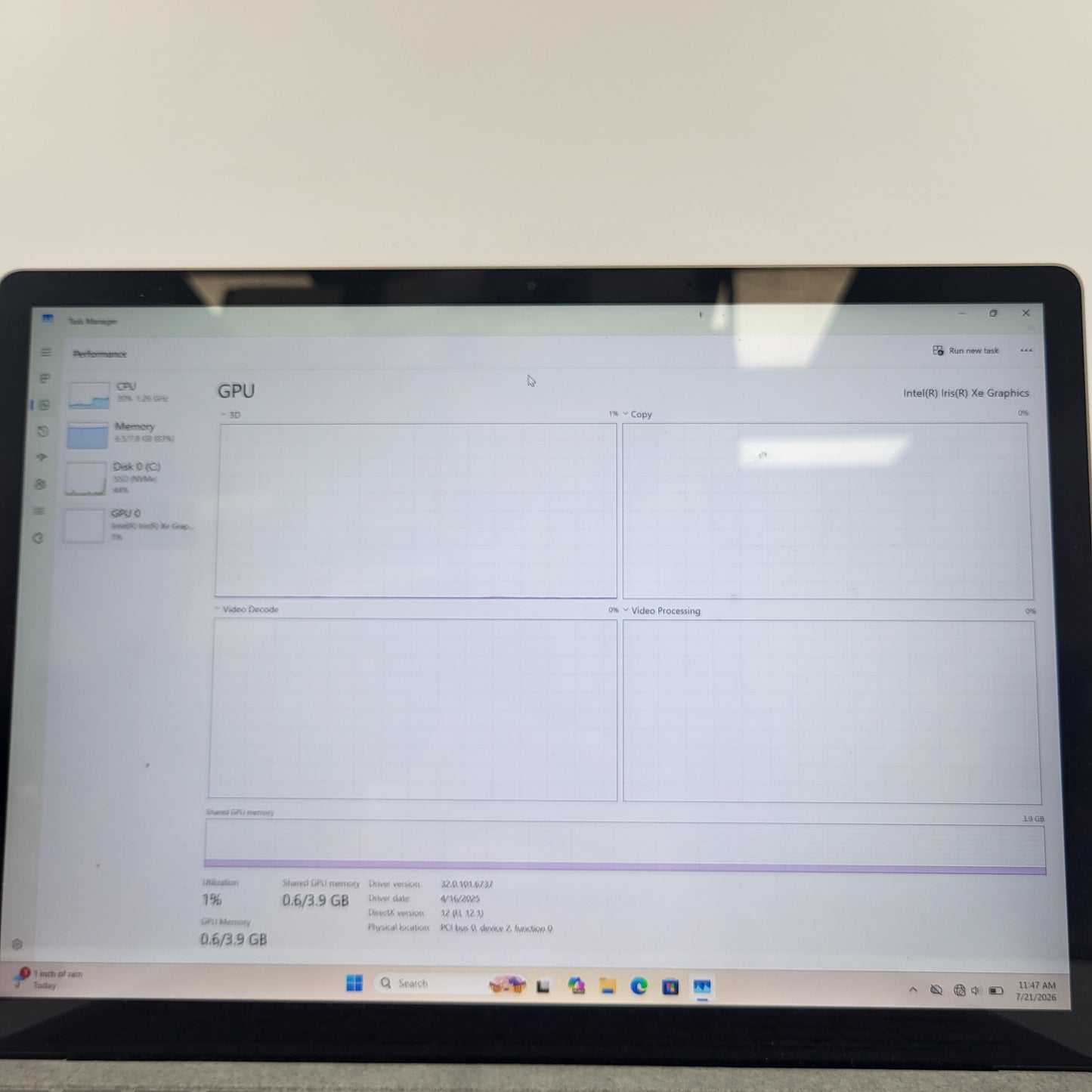 Microsoft Surface Laptop 4 1950 13.5" i5-1145G7 2.6GHz 8GB RAM 256GB SSD